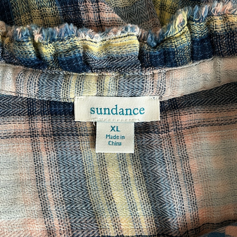 Sundance Plaid Button-Down Shirt in Pink, Blue & Yellow - Picture 2 of 8